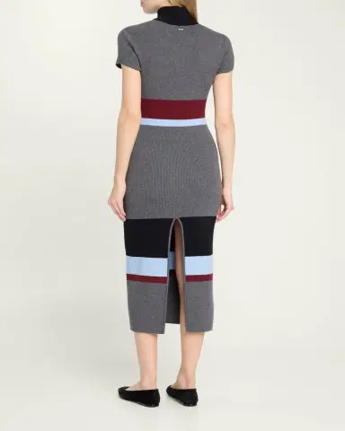 Toccin Dasha Striped Turtleneck Knit Midi Dress | Thumbnail 3 Toccin Dasha Striped Turtleneck Knit Midi Dress | Thumbnail 3
