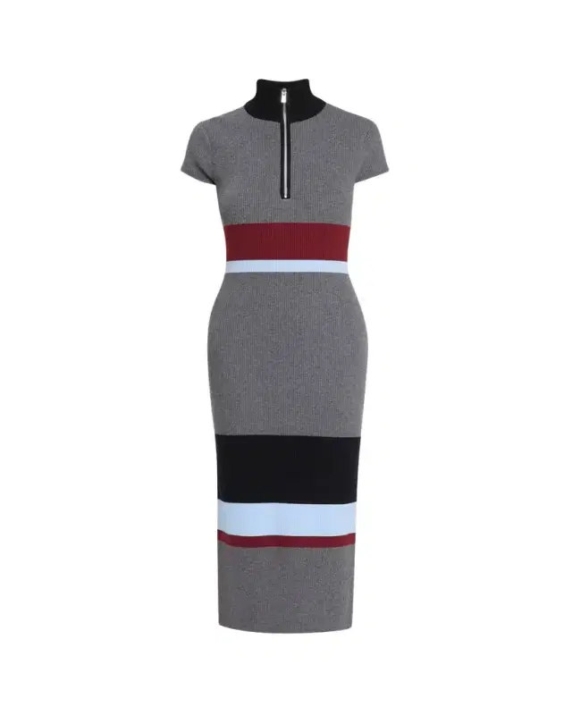 Dasha Striped Turtleneck Knit Midi Dress Dasha Striped Turtleneck Knit Midi Dress
