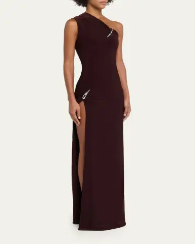 Grace Ling One-Shoulder Claw Slit Gown | Thumbnail 4 Grace Ling One-Shoulder Claw Slit Gown | Thumbnail 4