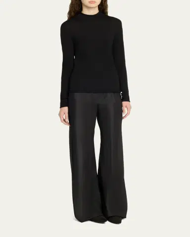 The Row Gala Silk Taffeta Wide-Leg Pull-On Pants | Thumbnail 2
