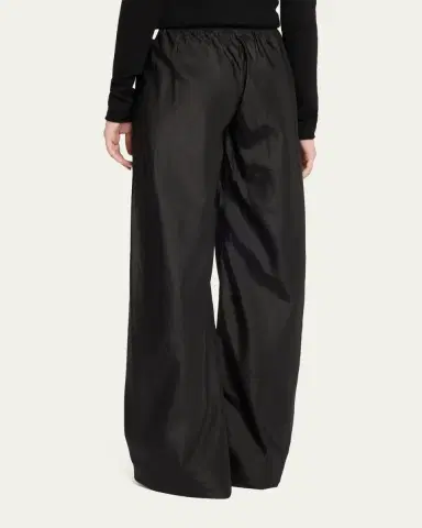The Row Gala Silk Taffeta Wide-Leg Pull-On Pants | Thumbnail 3