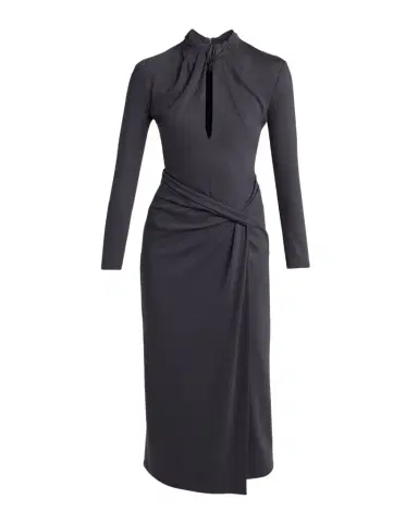 Giorgio Armani Keyhole-Cutout Twisted Midi Dress | Thumbnail 1