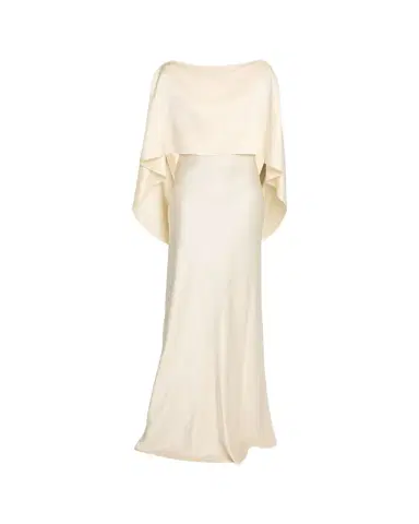 Heirlome Anna Draped Capelet Backless Silk Maxi Dress | Thumbnail 1 Heirlome Anna Draped Capelet Backless Silk Maxi Dress | Thumbnail 1