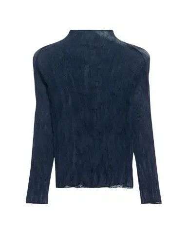 Issey Miyake Twisted Chiffon Long-Sleeve Top | Thumbnail 1