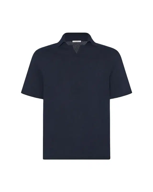 THE ROW Men's Savane Cotton-Cashmere Polo Shirt