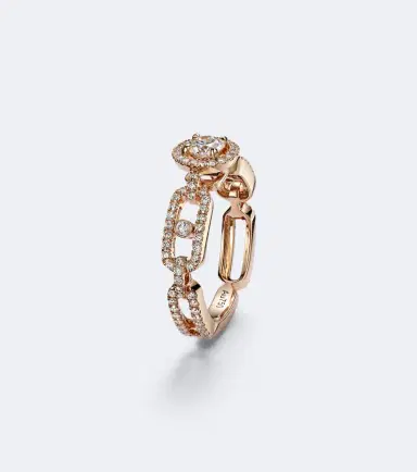 Messika Move Link 18kt rose gold ring with diamonds | Thumbnail 2