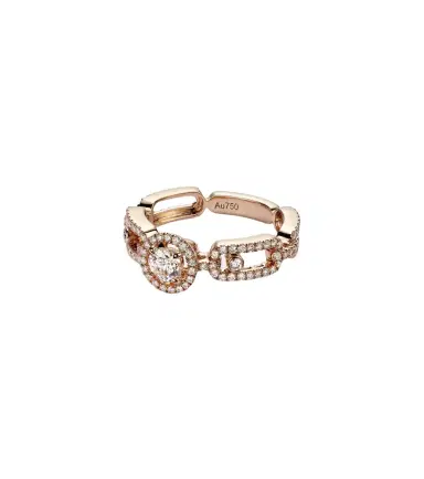 Messika Move Link 18kt rose gold ring with diamonds | Thumbnail 1