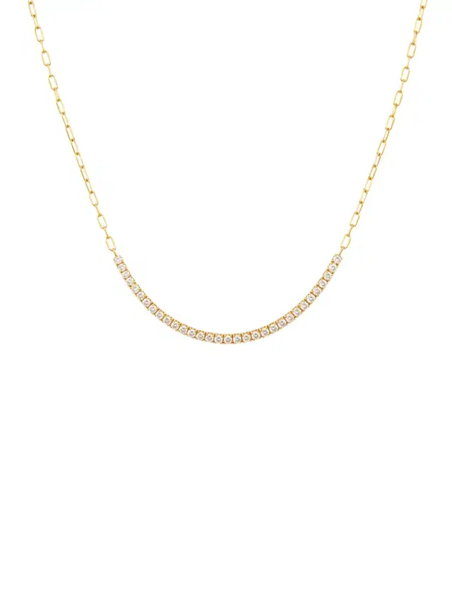 Wish Fine Jewelry 1.00ct Diamond 18K Gold Quarter Tennis Necklace