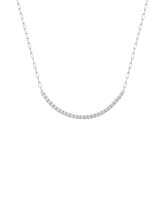 Wish Fine Jewelry 1.00ct Diamond 18K Gold Quarter Tennis Necklace