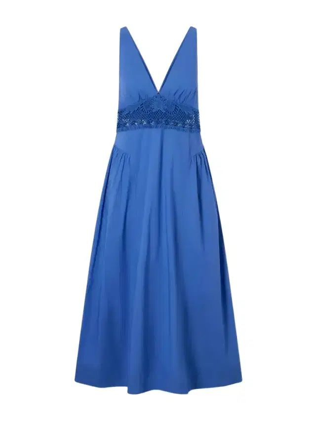 Posse Veda Broderie Anglaise Organic Cotton Poplin Midi Dress