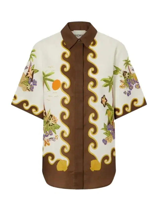 ALÉMAIS Island Cove Printed Linen Shirt