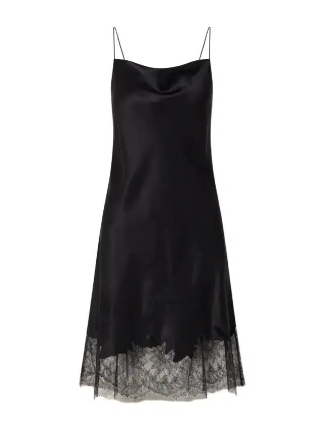 Lace-trimmed Silk-satin Midi Dress