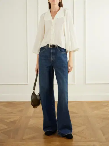 Frame The Gala Silk-crepe De Chine Blouse | Thumbnail 2 Frame The Gala Silk-crepe De Chine Blouse | Thumbnail 2