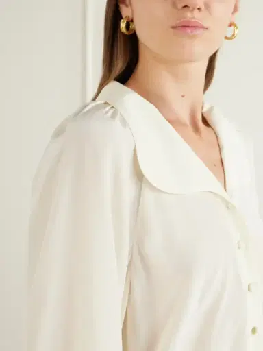 Frame The Gala Silk-crepe De Chine Blouse | Thumbnail 5 Frame The Gala Silk-crepe De Chine Blouse | Thumbnail 5