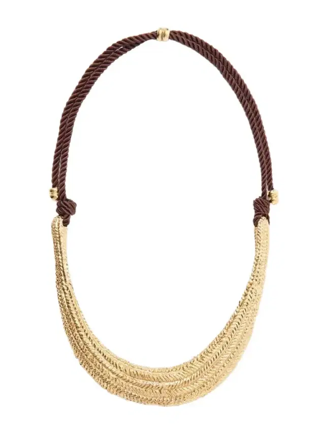 PAOLA SIGHINOLFI Delphine 18-karat Gold-plated Pewter And Cord Necklace