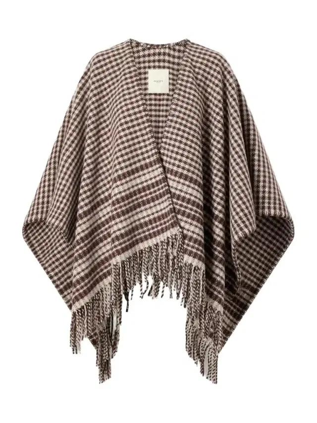 Purdey Sheperd's Checked Wool Poncho