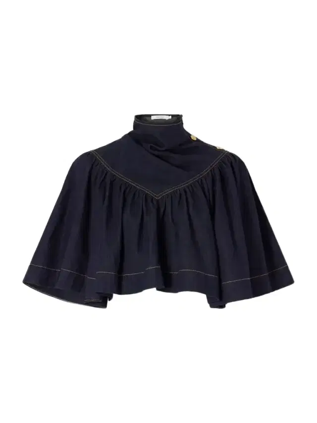 Cape-effect Denim Top Cape-effect Denim Top