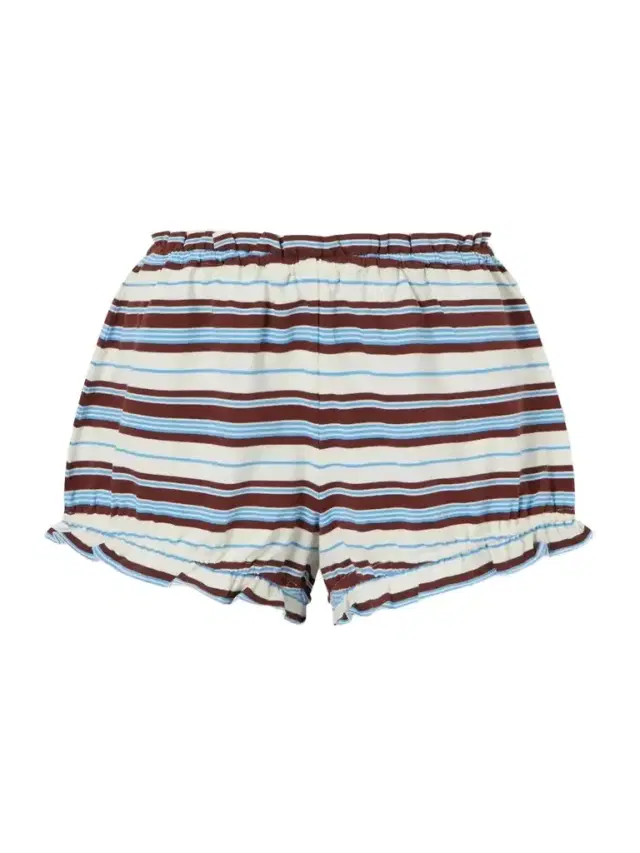 Posse Nadine Striped Ruffled Cotton-jersey Shorts
