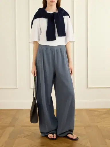 Tibi Winslow Cotton Jersey Wide-leg Track Pants | Thumbnail 2
