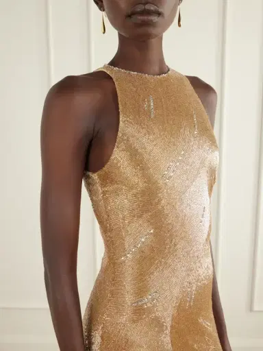 Clio Peppiatt Delphine Embellished Stretch-mesh Gown | Thumbnail 4