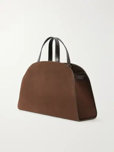 Tory Burch Romy Bauletto Leather-trimmed Suede Leather Tote | Thumbnail 4