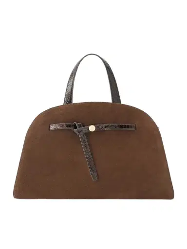 Tory Burch Romy Bauletto Leather-trimmed Suede Leather Tote | Thumbnail 1