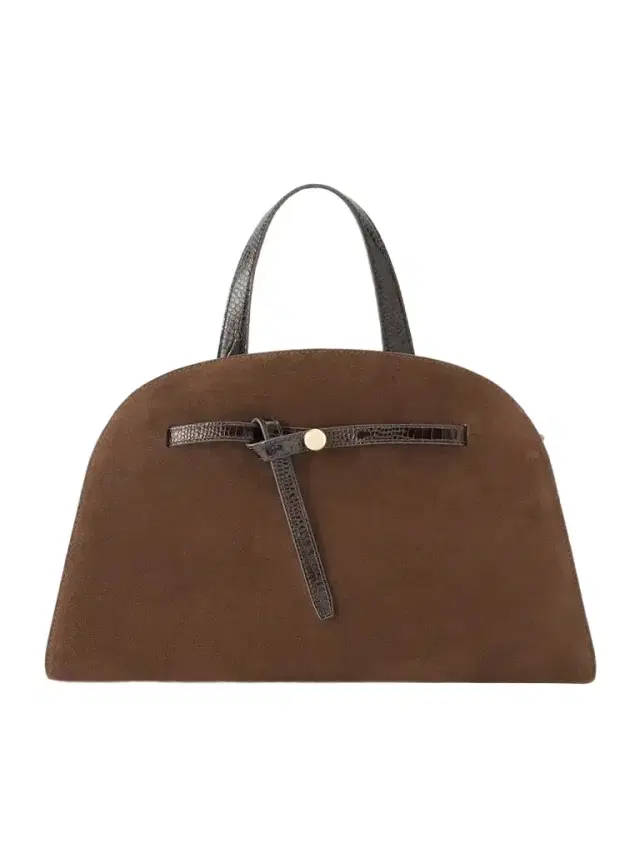 Romy Bauletto Leather-trimmed Suede Leather Tote
