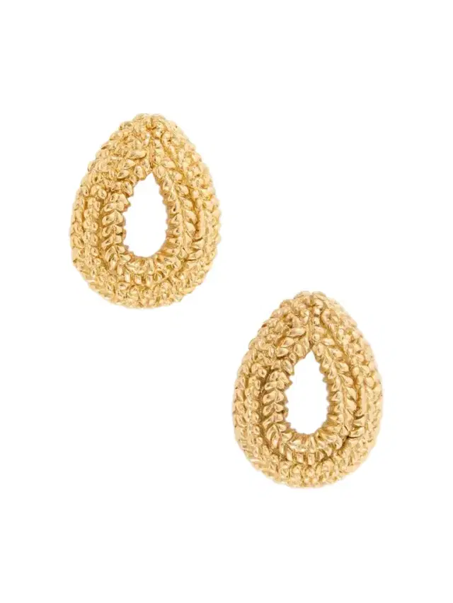 PAOLA SIGHINOLFI Loop 18-karat Gold-plated Pewter Earrings