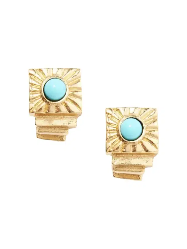 PAOLA SIGHINOLFI Kabala 18-karat Gold-plated Pewter Turquoise Ring