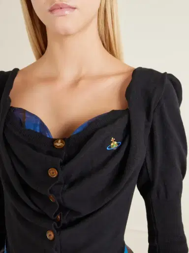 Vivienne Westwood Bea Cotton And Cashmere-blend Corset Cardigan | Thumbnail 4 Vivienne Westwood Bea Cotton And Cashmere-blend Corset Cardigan | Thumbnail 4