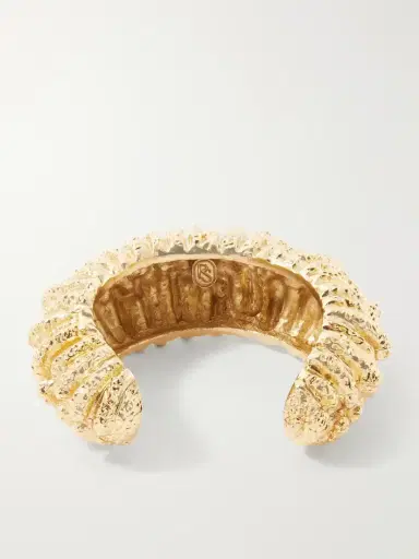 PAOLA SIGHINOLFI Bosco Textured 18-karat Gold-plated Pewter Bracelet | Thumbnail 3