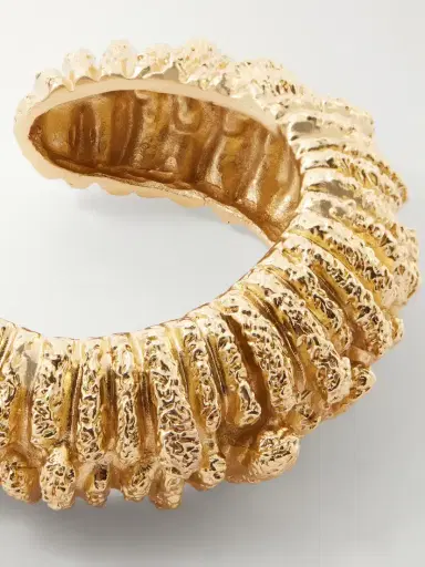 PAOLA SIGHINOLFI Bosco Textured 18-karat Gold-plated Pewter Bracelet | Thumbnail 4