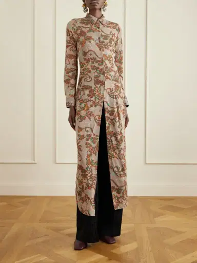Dries Van Noten Printed Jersey Maxi Dress | Thumbnail 3 Dries Van Noten Printed Jersey Maxi Dress | Thumbnail 3
