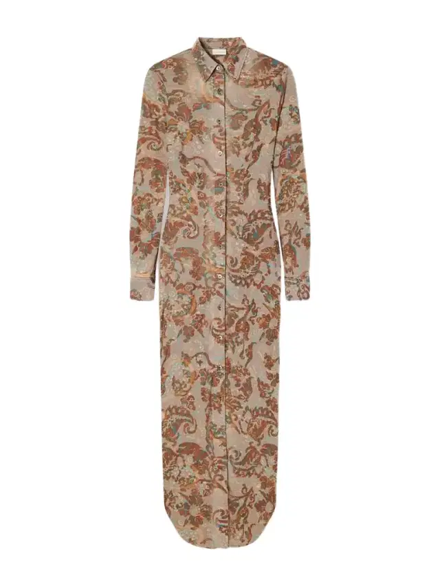 Printed Jersey Maxi Dress