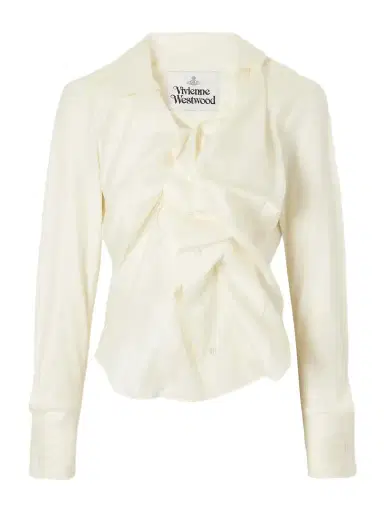 Vivienne Westwood Drunken Draped Cotton-twill Shirt | Thumbnail 1 Vivienne Westwood Drunken Draped Cotton-twill Shirt | Thumbnail 1
