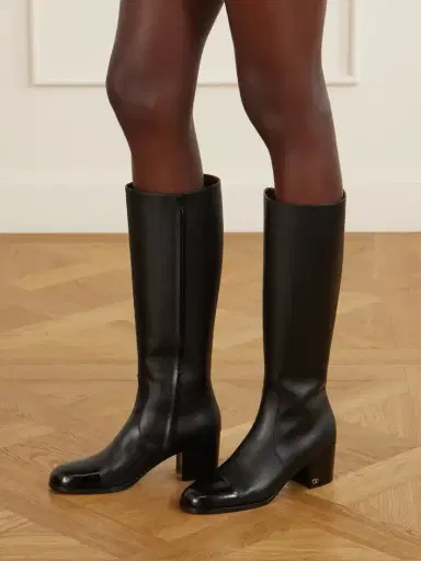 Valentino Garavani Zimmt 60 Leather Knee Boots | Thumbnail 2