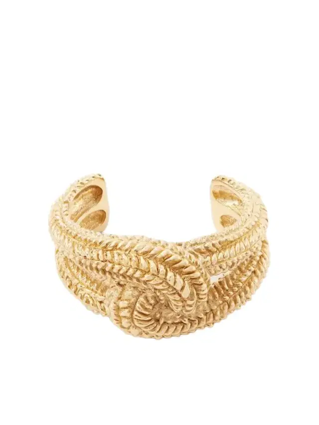 PAOLA SIGHINOLFI Maja 18-karat Gold-plated Pewter Bangle