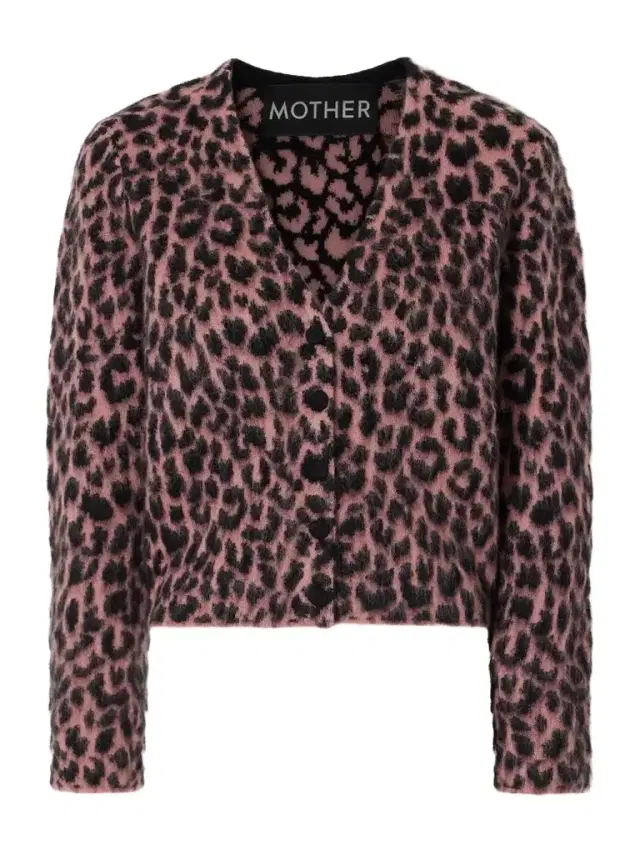 Mother The Baby Peek-a-boo Animal-printed Mohair And Wool-blend Brushed Cardigan