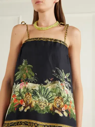 Camilla Crystal-embellished Printed Silk-satin Top | Thumbnail 4 Camilla Crystal-embellished Printed Silk-satin Top | Thumbnail 4