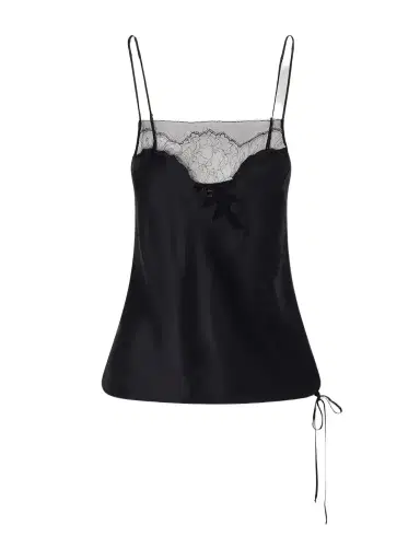 Carine Gilson Lace-trimmed Silk-satin Cami | Thumbnail 1 Carine Gilson Lace-trimmed Silk-satin Cami | Thumbnail 1