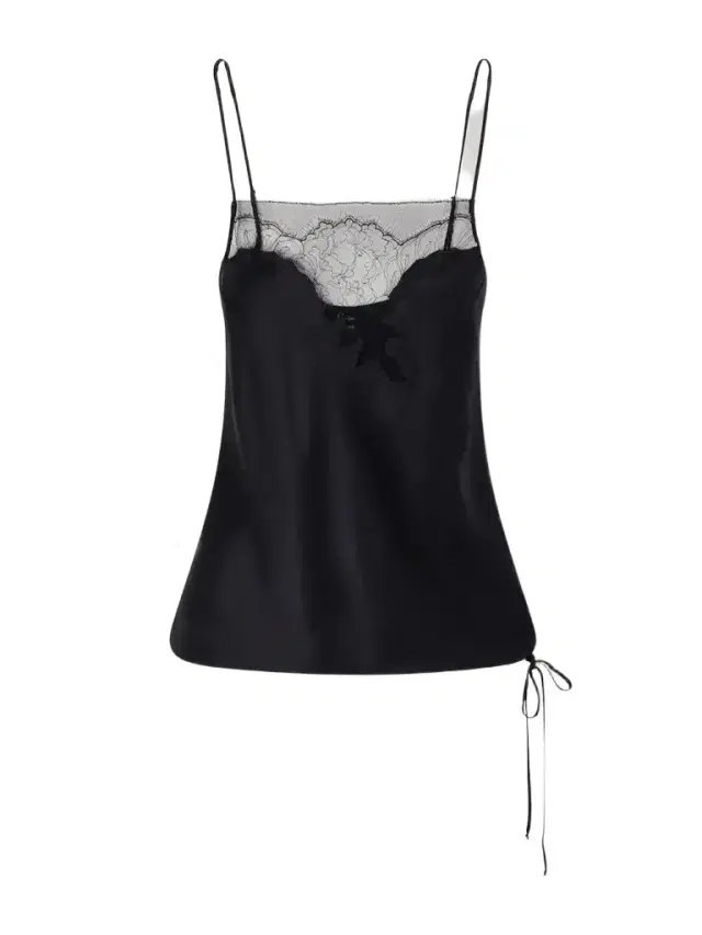 Lace-trimmed Silk-satin Cami