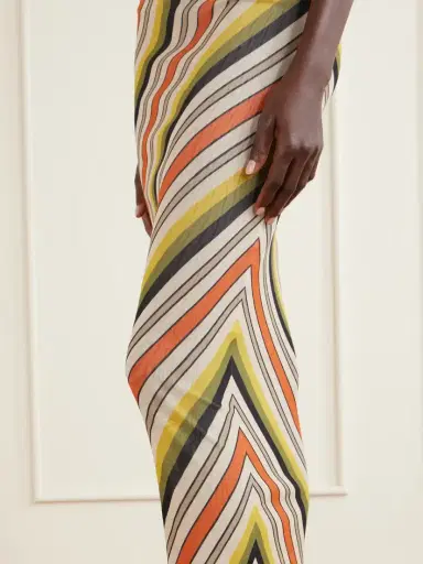 Jean Paul Gaultier Retro Stripe Printed Mesh Maxi Skirt | Thumbnail 4 Jean Paul Gaultier Retro Stripe Printed Mesh Maxi Skirt | Thumbnail 4