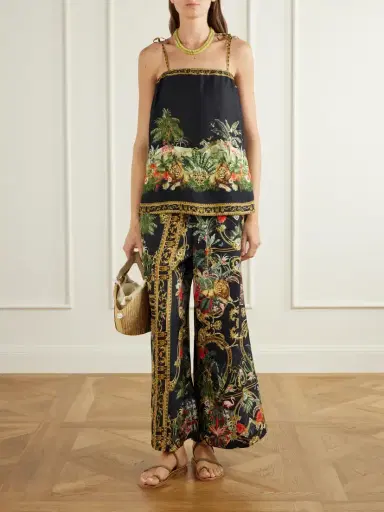 Camilla Cropped Printed Wide-leg Pants | Thumbnail 2 Camilla Cropped Printed Wide-leg Pants | Thumbnail 2