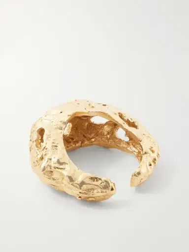 PAOLA SIGHINOLFI Galia Textured 18-karat Gold-plated Pewter Ring | Thumbnail 3