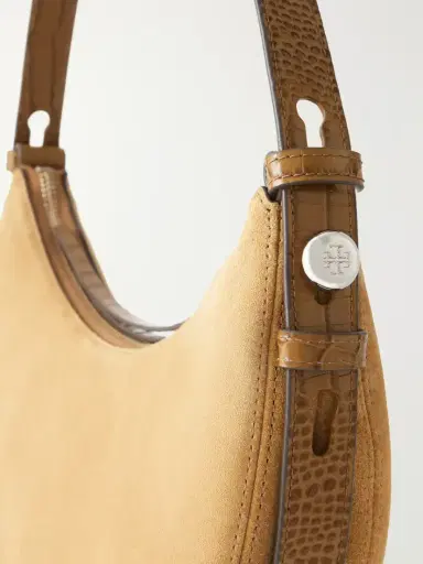 Tory Burch Romy Leather-trimmed Suede Shoulder Bag | Thumbnail 5 Tory Burch Romy Leather-trimmed Suede Shoulder Bag | Thumbnail 5
