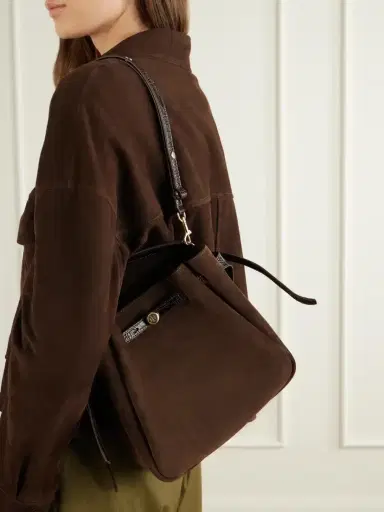 Tory Burch Romy Leather-trimmed Suede Bucket Bag | Thumbnail 2
