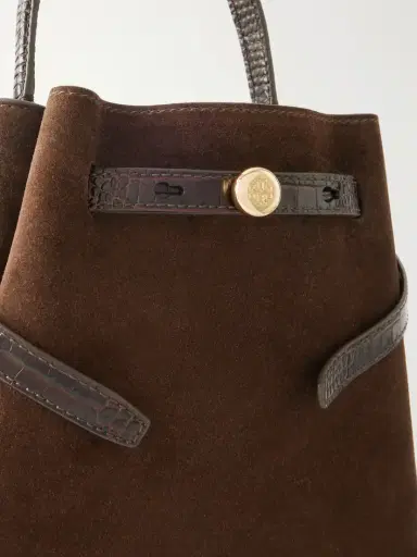 Tory Burch Romy Leather-trimmed Suede Bucket Bag | Thumbnail 5
