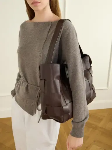 St. Agni Woven Large Leather Tote | Thumbnail 2