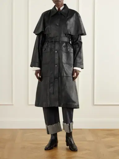 Sea Caitlin Belted Leather Trench Coat | Thumbnail 2