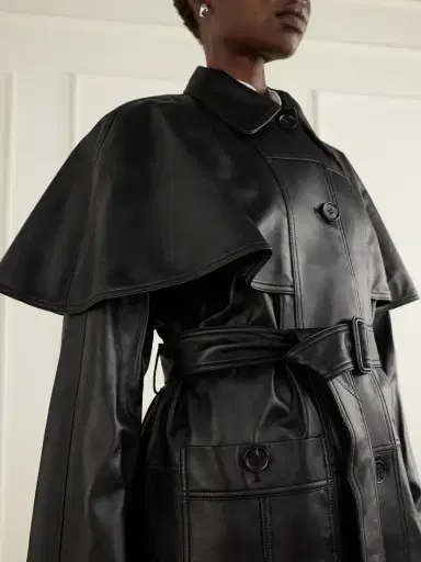 Sea Caitlin Belted Leather Trench Coat | Thumbnail 4